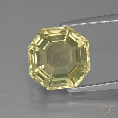5.60ct 자연스러운 라구나 옐로우 석영, 에메랄드 컷, VVS-VS