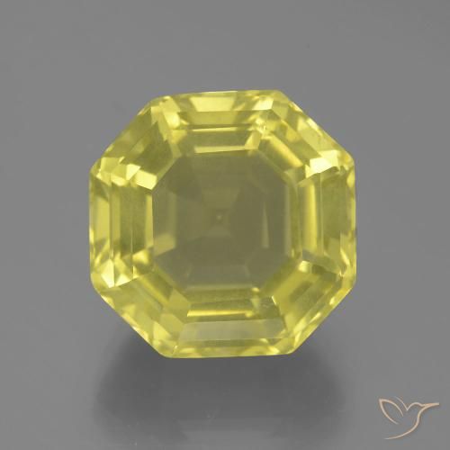 17.33ct 자연스러운 연노랑 석영, 에메랄드 컷, VVS-VS