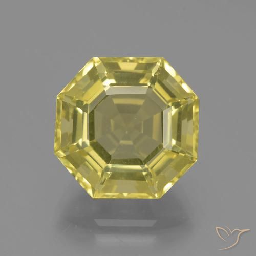 7.77ct 자연스러운 갈황색 석영, 에메랄드 컷, VVS
