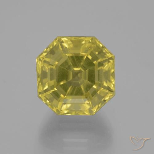 11.39ct 자연스러운 연노랑 석영, 에메랄드 컷, VVS-VS