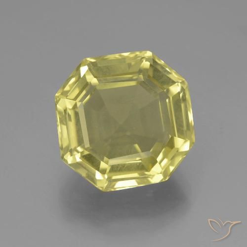 7.70ct 자연스러운 라구나 옐로우 석영, 에메랄드 컷, VVS