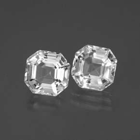 캐럿 천연 하얀색 석영 보석, 에메랄드 컷, VVS