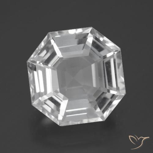 10.64ct 자연스러운 클리어 화이트 석영, 에메랄드 컷, VVS