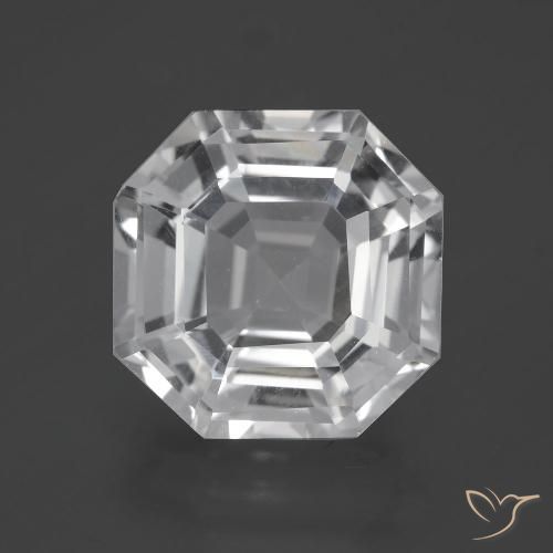 10.26ct 자연스러운 클리어 화이트 석영, 에메랄드 컷, VVS
