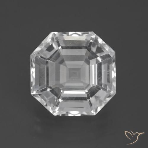 9.63ct 자연스러운 클리어 화이트 석영, 에메랄드 컷, VVS-VS