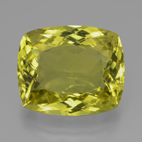 22.46캐럿 천연 레몬 쿼츠, 쿠션 컷, 19.4×16.3 mm, VVS