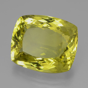 22.46캐럿 천연 레몬 쿼츠, 쿠션 컷, 19.4×16.3 mm, VVS