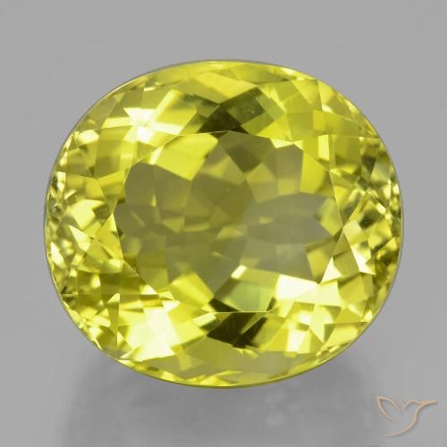 31.35ct 자연스러운 미디엄 옐로우 석영, 타원형, VVS