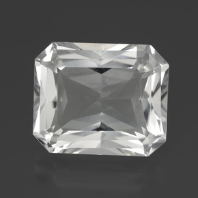 10.38캐럿 천연 화이트 쿼츠, 에메랄드 컷, 15×12.5 mm, VVS