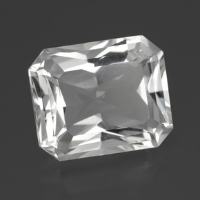 10.38캐럿 천연 화이트 쿼츠, 에메랄드 컷, 15×12.5 mm, VVS