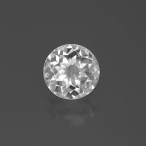 1.84캐럿 천연 화이트 쿼츠, 라운드 컷, 7.63 mm, VS