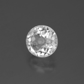 1.84캐럿 천연 화이트 쿼츠, 라운드 컷, 7.63 mm, VS