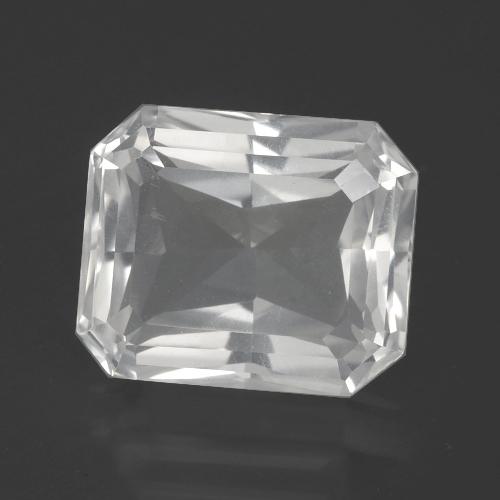 7.54캐럿 천연 화이트 쿼츠, 에메랄드 컷, 12.9×10.8 mm, VS