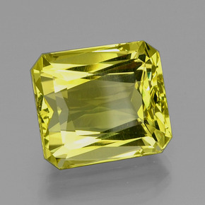 20.62캐럿 천연 레몬 쿼츠, 에메랄드 컷, 16.8×14.8 mm, VVS
