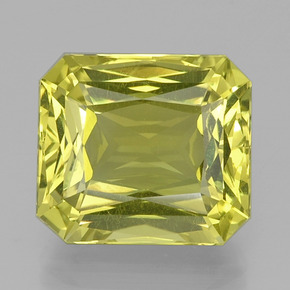 21.23캐럿 천연 레몬 쿼츠, 에메랄드 컷, 17.5×15.6 mm, VVS