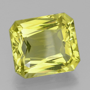 21.23캐럿 천연 레몬 쿼츠, 에메랄드 컷, 17.5×15.6 mm, VVS