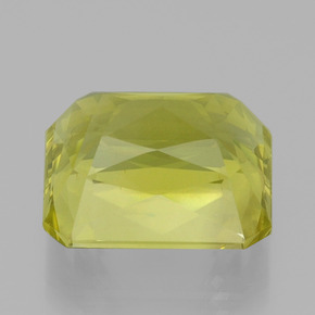 21.23캐럿 천연 레몬 쿼츠, 에메랄드 컷, 17.5×15.6 mm, VVS
