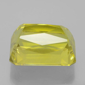 27.44캐럿 천연 레몬 쿼츠, 에메랄드 컷, 20.1×15.1 mm, VVS-VS