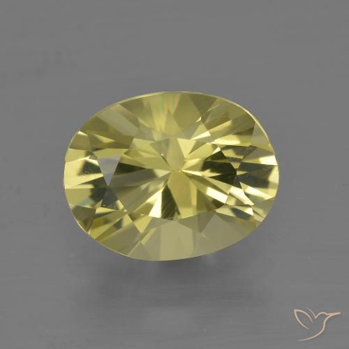 2.73ct 자연스러운 그윽한 노란색 석영, 타원형, VVS-VS