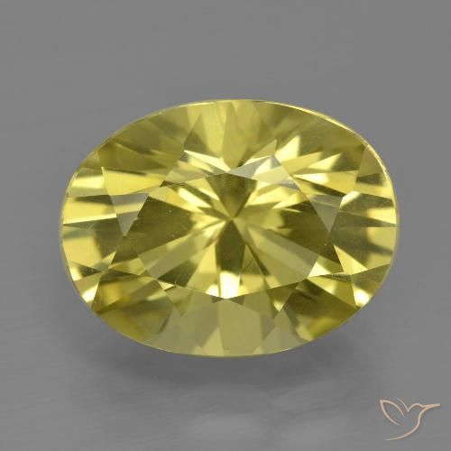 6.43ct 자연스러운 연노랑 석영, 타원형, VVS-VS