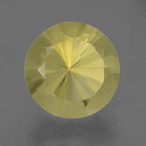 8.10캐럿 천연 레몬 쿼츠, 라운드 컷, 13.37 mm, VVS-VS