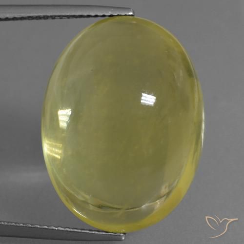 36.38ct 자연스러운 연노랑 석영, 타원형, 투명한