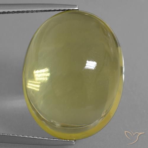 34.30ct 자연스러운 연노랑 석영, 타원형, 투명한