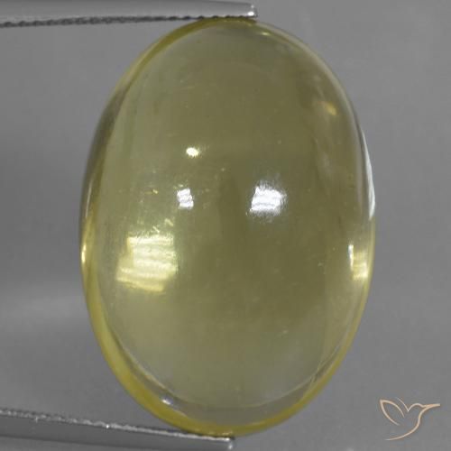 36.61ct 자연스러운 연노랑 석영, 타원형, 투명한