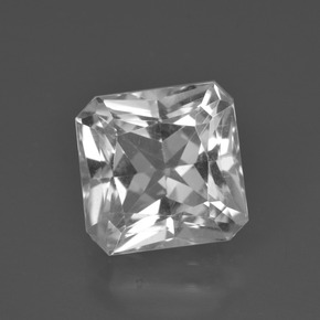 4.73캐럿 천연 화이트 쿼츠, 에메랄드 컷, 10×9.8 mm, VVS-VS