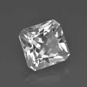 4.73캐럿 천연 화이트 쿼츠, 에메랄드 컷, 10×9.8 mm, VVS-VS