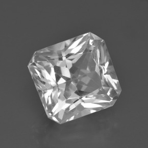 5.67캐럿 천연 클리어 화이트 쿼츠, 에메랄드 컷, 10.8×10.3 mm, VS
