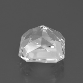 6.22캐럿 천연 클리어 화이트 쿼츠, 에메랄드 컷, 10.9×10.7 mm, VVS-VS