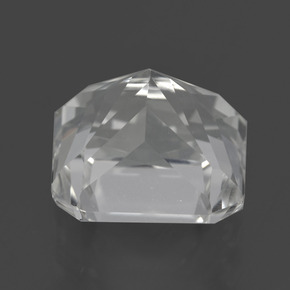 6.73캐럿 천연 화이트 쿼츠, 에메랄드 컷, 11.4×10.6 mm, VVS