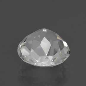 5.69캐럿 천연 화이트 쿼츠, 라운드 컷, 11.78 mm, VVS-VS