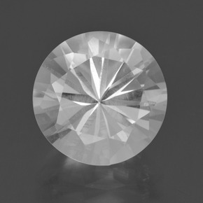 5.71캐럿 천연 화이트 쿼츠, 라운드 컷, 12.13 mm, VVS-VS