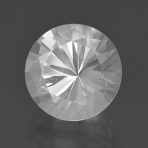 5.71캐럿 천연 화이트 쿼츠, 라운드 컷, 12.13 mm, VVS-VS