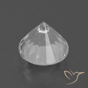 5.63캐럿 천연 하얀색 석영, 둥근, VVS-VS