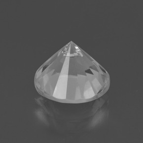 3.06캐럿 천연 화이트 쿼츠, 라운드 컷, 9.61 mm, VVS-VS