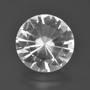 5.03캐럿 천연 화이트 쿼츠, 라운드 컷, 12.16 mm, VVS-VS