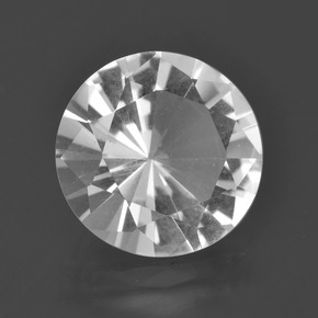 5.03캐럿 천연 화이트 쿼츠, 라운드 컷, 12.16 mm, VVS-VS