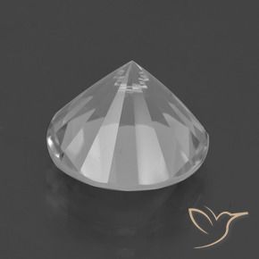 6.33캐럿 천연 화이트 쿼츠, 라운드 컷, 12.43 mm, VVS
