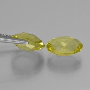 4.54캐럿 천연 라이트 옐로우 쿼츠 보석, 타원형 컷, 10×8.1 mm, VVS-VS