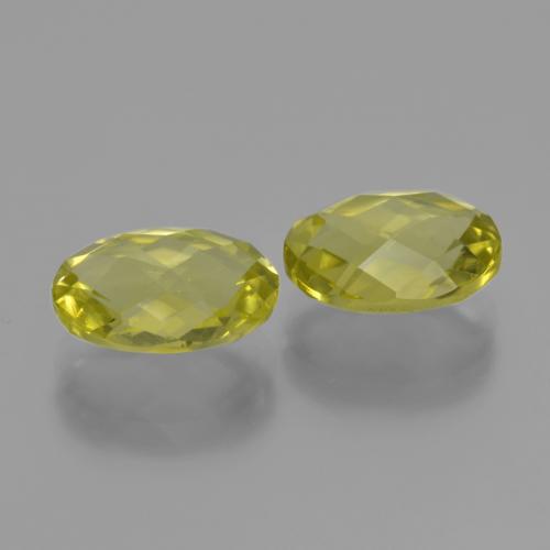 4.16캐럿 천연 파인애플 옐로우 쿼츠 보석, 타원형 컷, 10.1×8 mm, VVS-VS