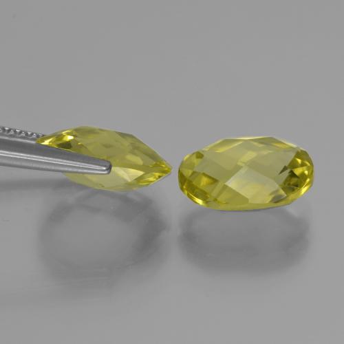 4.16캐럿 천연 파인애플 옐로우 쿼츠 보석, 타원형 컷, 10.1×8 mm, VVS-VS