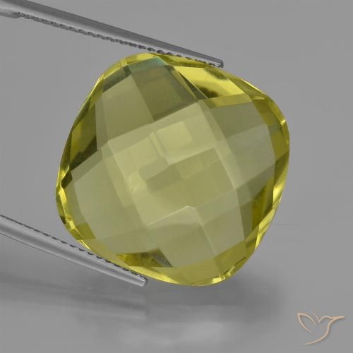 24.10ct 자연스러운 연노랑 석영, 방석, VVS-VS