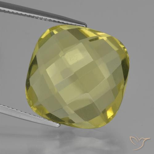 27.82ct 자연스러운 연노랑 석영, 방석, VVS-VS