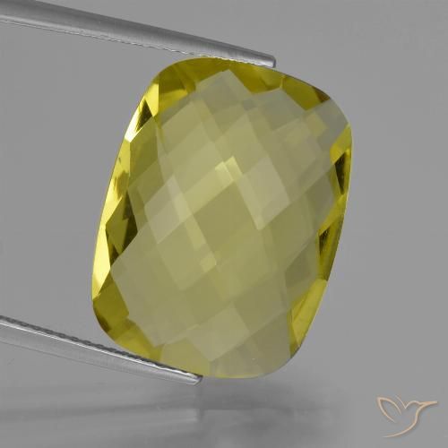 14.90ct 자연스러운 연노랑 석영, 방석, VVS