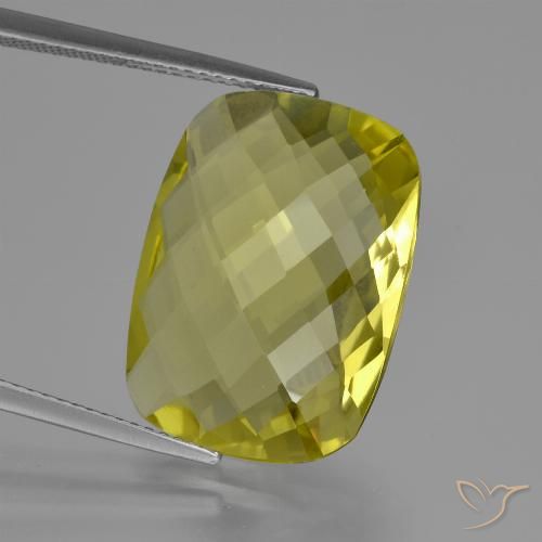 14.63ct 자연스러운 연노랑 석영, 방석, VVS