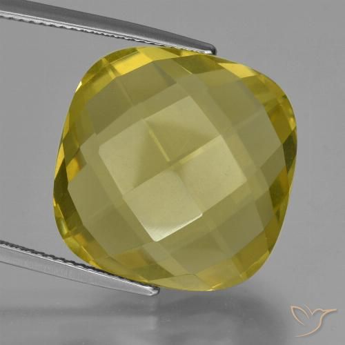 27.10ct 자연스러운 연노랑 석영, 방석, VVS-VS