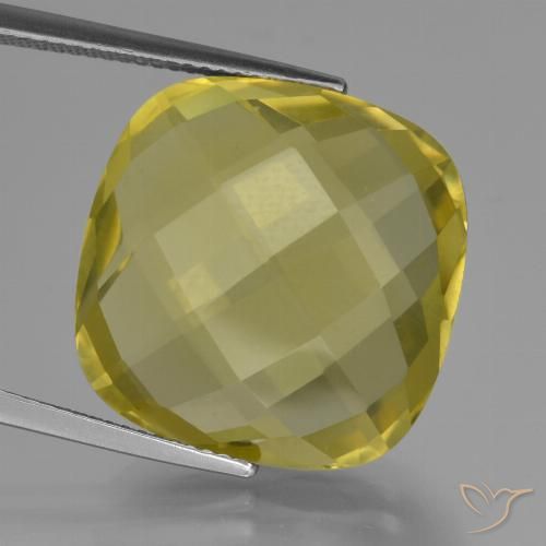 25.83ct 자연스러운 파인애플 옐로우 석영, 방석, VVS